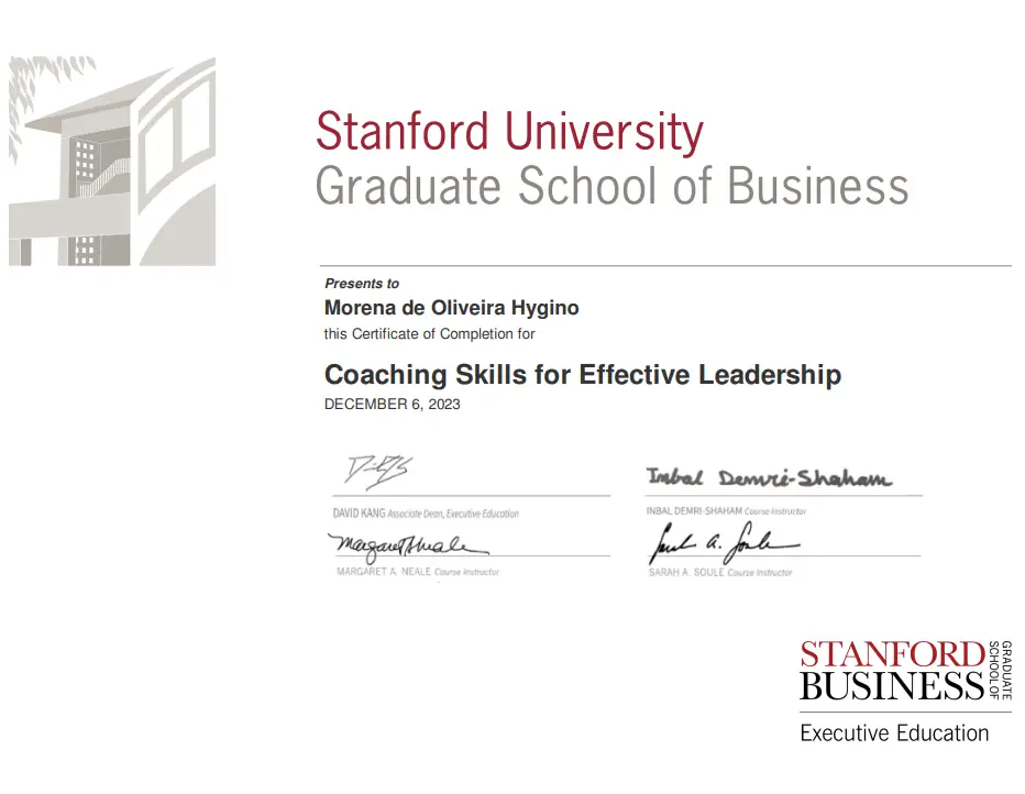 Certificate Stanford