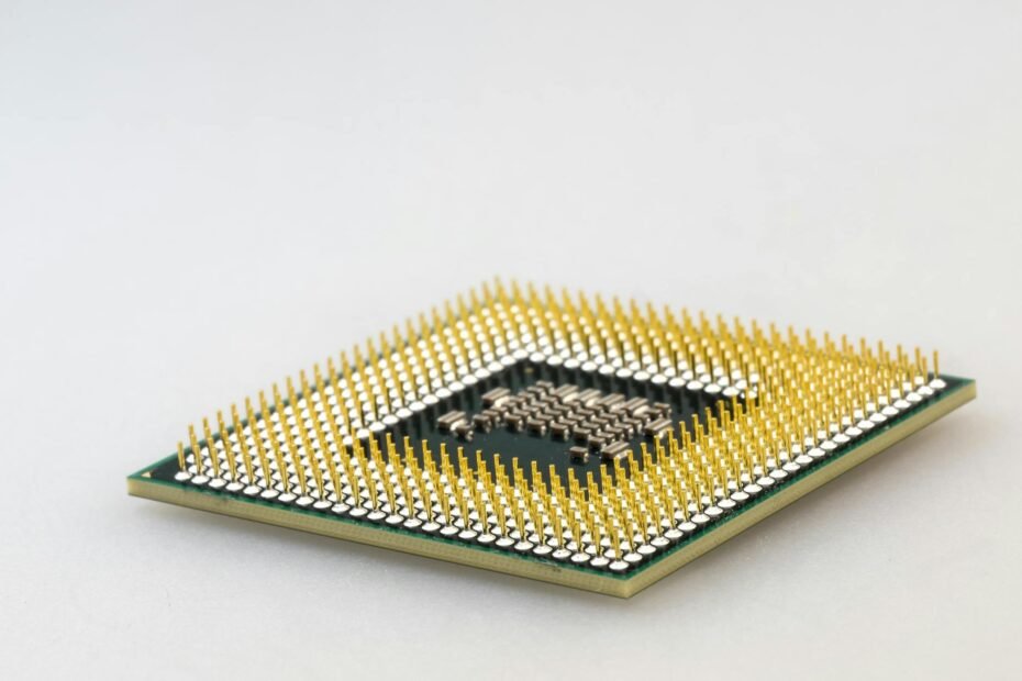 brown and green computer processor